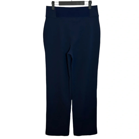 DG2 By Diane Gilman Navy Blue Pull On Wide Leg Pants - Picture 2 of 4